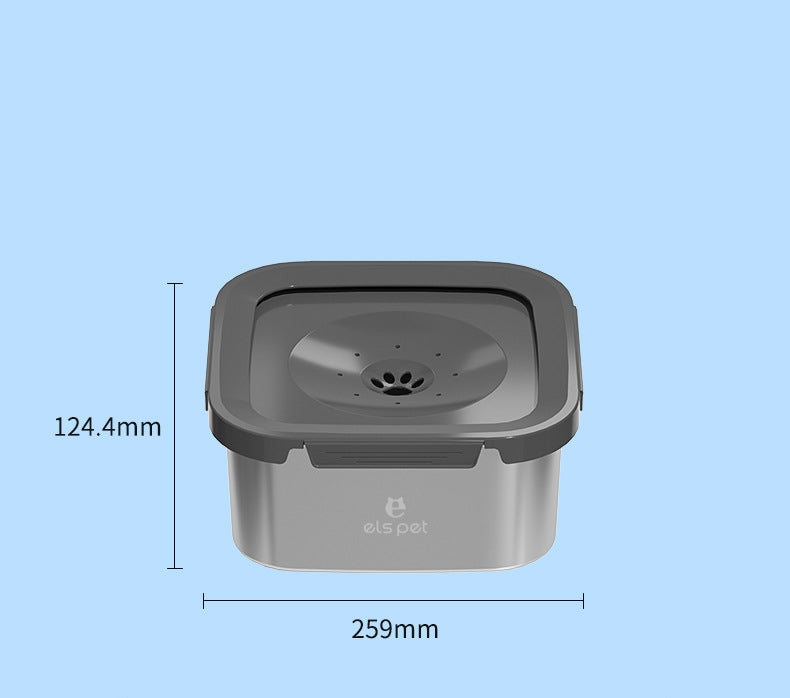 Pet Water Bowl Stainless Steel Floating Bowl Water Feeder Anti-tumble