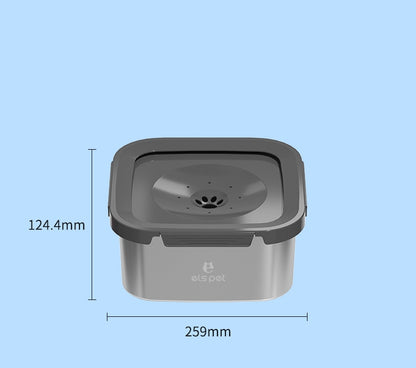 Pet Water Bowl Stainless Steel Floating Bowl Water Feeder Anti-tumble